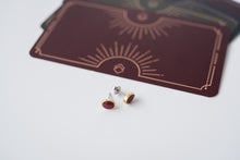 Load image into Gallery viewer, The Untitled Rowan Stud Earrings made exclusively for Untitled by Leo and Lynn Jewelry feature an organic oral bezel so the metal outlines the resin. Studs are gold plated with surgical steel ear clutches and are nickel free.