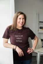 Load image into Gallery viewer, Caffeinate. Write. Repeat. Shirt