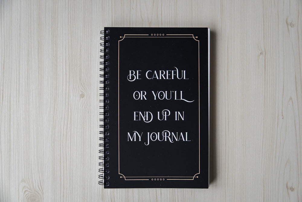 Be Careful Or You'll End Up In My Journal Notebook